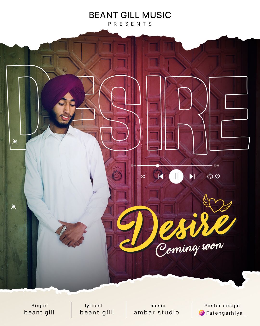 DESIRE BEANT GILL LATEST PUNJABI SONG  BEANT GILL 